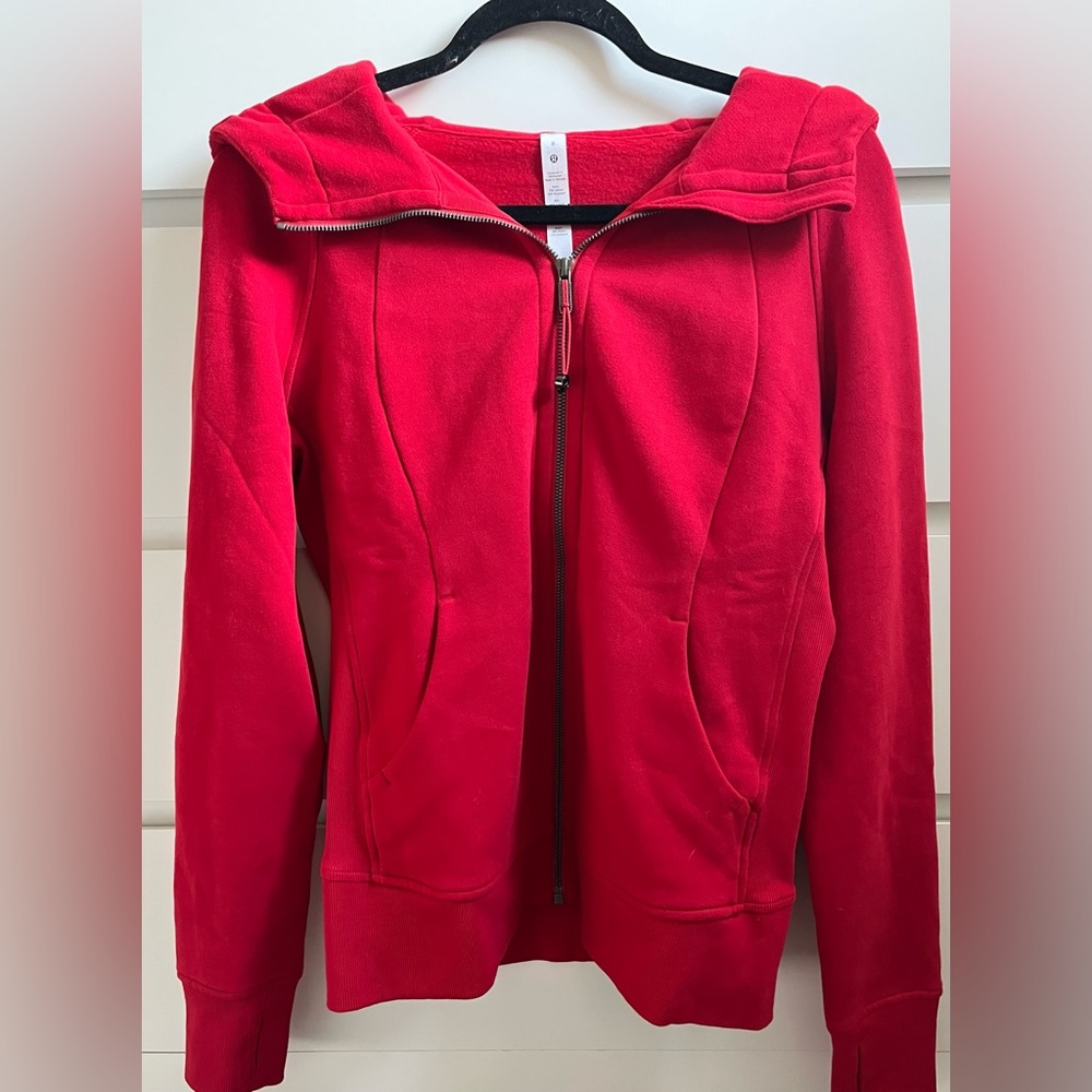 Lululemon Dark Red Scuba Full Zip Hoodie